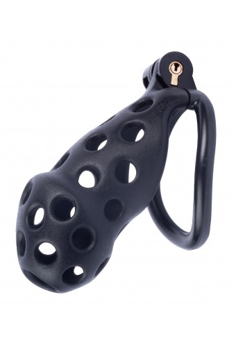 Cage de chasteté Dotty XL 10 x 4cm Noire 