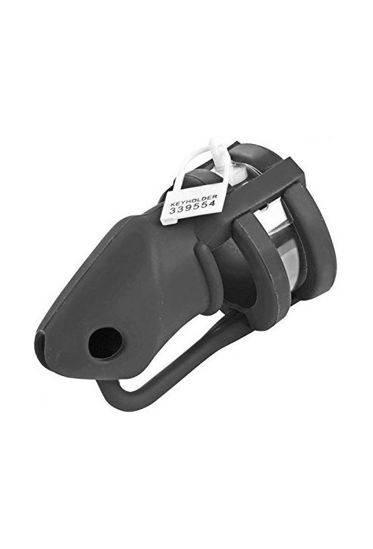 Cage de chasteté silicone Birdlocked 11 x 3.2cm Noire 