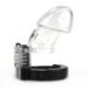Cage de chasteté ajustable 10 x 3.5cm Transparente 
