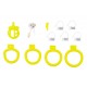 Cage de chasteté courte Lyfy 4 x 3.3cm Jaune 