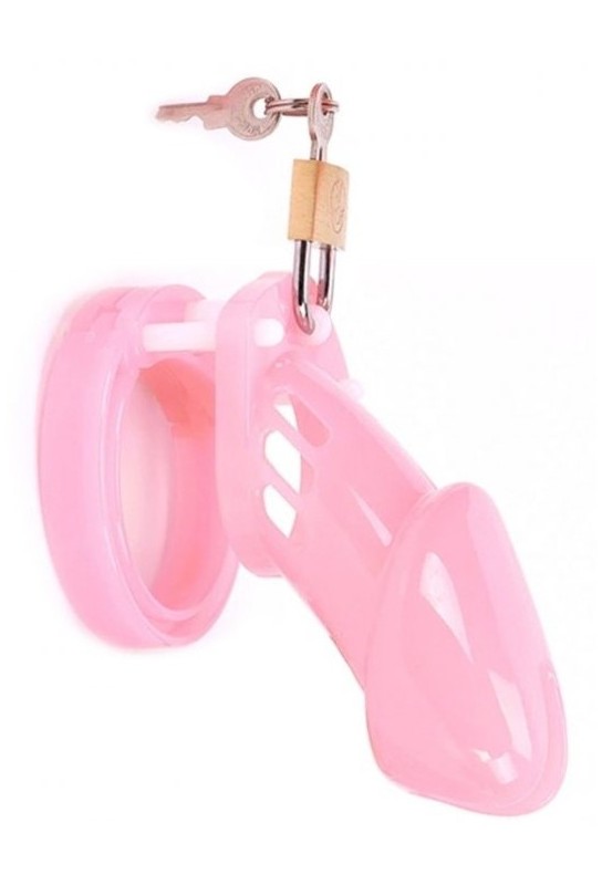 Cage de chasteté Locky 8 x 3.3 cm Rose 