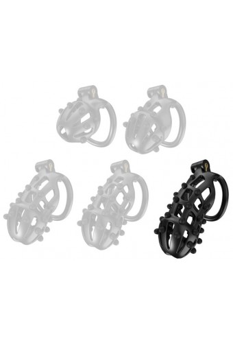 Cage de chasteté Point Up XXL Noire 12 x 4cm 
