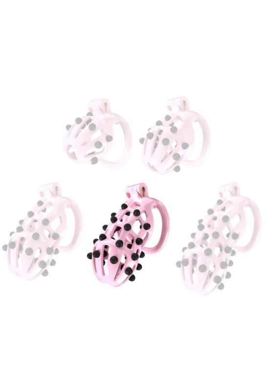 Cage de chasteté Point Up XL Rose 11 x 4cm 