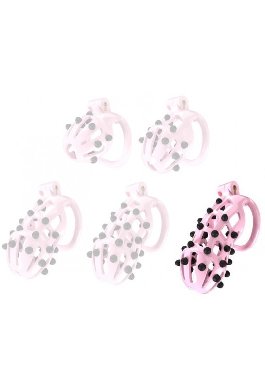 Cage de chasteté Point Up XXL Rose 12 x 4cm 