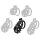 Cage de chasteté Point Up XL Noire 11 x 4cm 