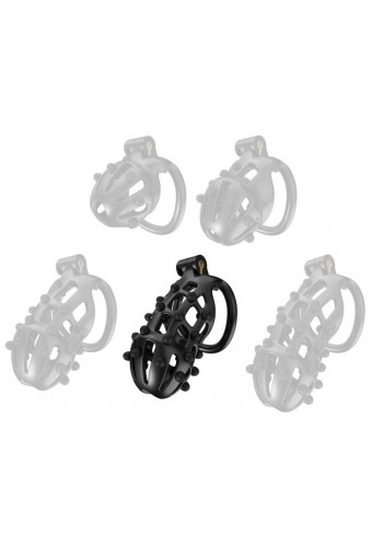 Cage de chasteté Point Up XL Noire 11 x 4cm 