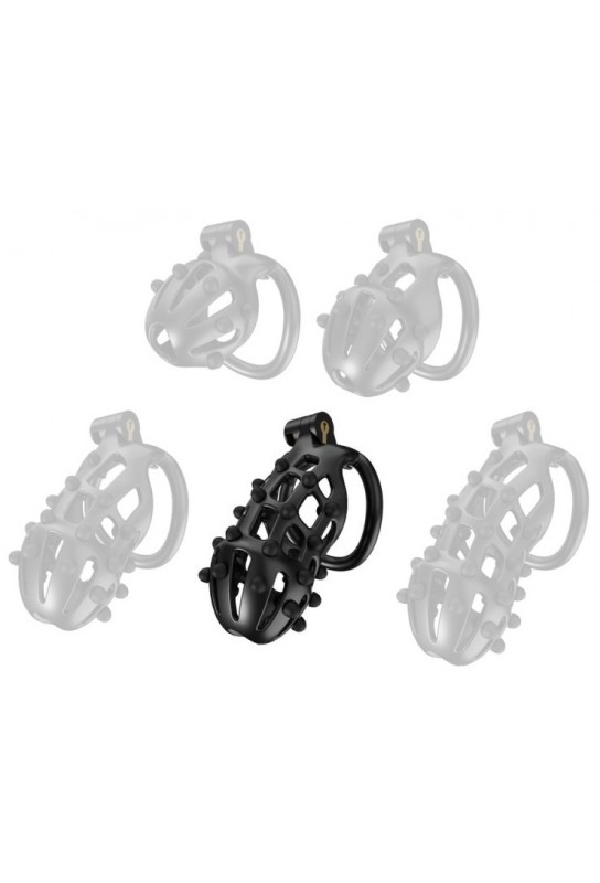 Cage de chasteté Point Up XL Noire 11 x 4cm 