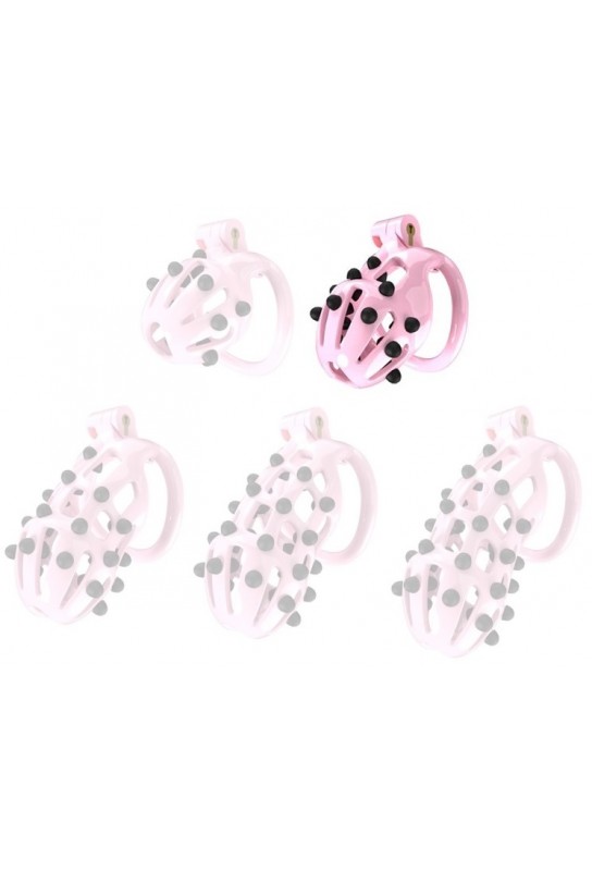 Cage de chasteté Point Up M Rose 8 x 3.7cm 