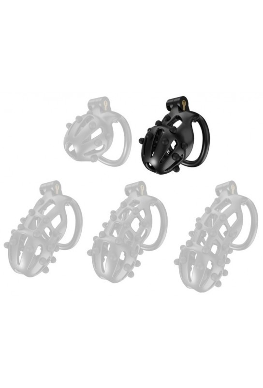 Cage de chasteté Point Up M Noire 8 x 3.7cm 