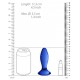 Plug en verre Follower Bleu 9 x 3.5cm 