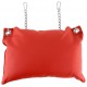 Coussin en cuir 23 x 32cm + Chaînes Rouge