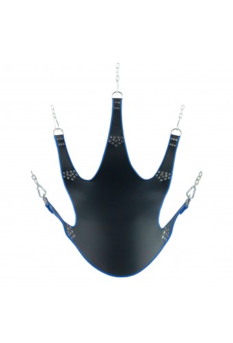 Sling en cuir 5 Points d'attache Noir-Bleu 