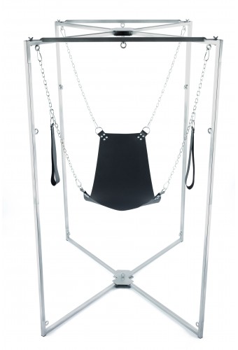 Kit Sling Cuir Triangle Noir Armature Grise 