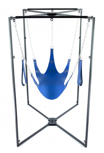 Kit Sling Cuir 5 Points Bleu Armature Noire 