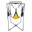 Kit Sling Tissu Triangle Jaune-Noir Armature Noire