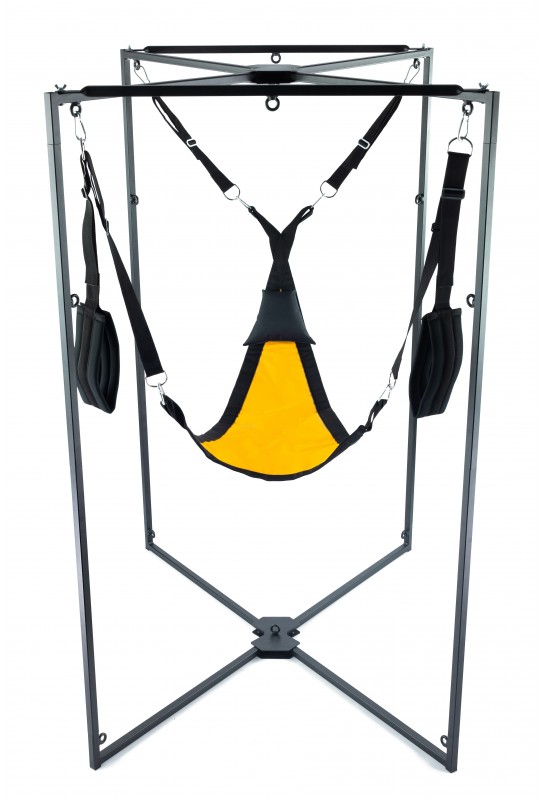 Kit Sling Tissu Triangle Jaune-Noir Armature Noire 