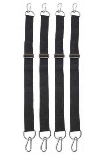 Set de 4 Bandes ajustables avec mousquetons 1 mètre 