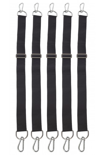 Set de 5 Bandes ajustables avec mousquetons 1 mètre 