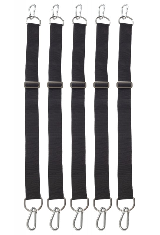 Set de 5 Bandes ajustables avec mousquetons 1 mètre 