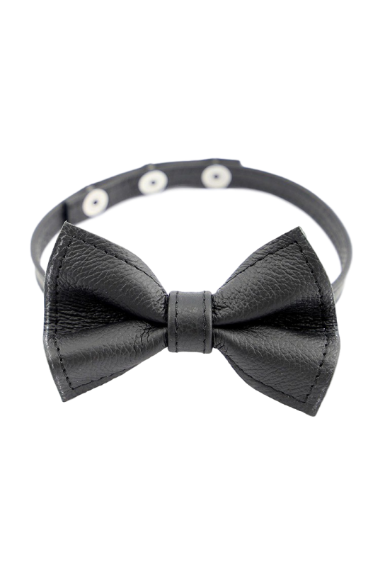 Collier en cuir avec Noeud Papillon 