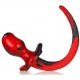 Plug Queue de chien Mastiff 12 x 7 cm Rouge 