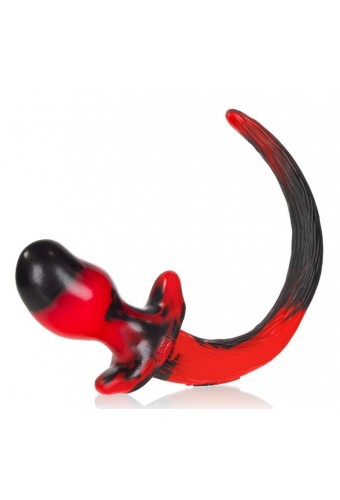 Plug Queue de chien Pug 8.5 x 4.4 cm Rouge 