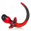 Plug Queue de chien Pug 8.5 x 4.4 cm Rouge