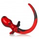 Plug Queue de chien Pug 8.5 x 4.4 cm Rouge 
