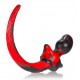 Plug Queue de chien Pug 8.5 x 4.4 cm Rouge 