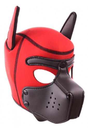 Cagoule PUPPY Néoprène Rouge-Noir 