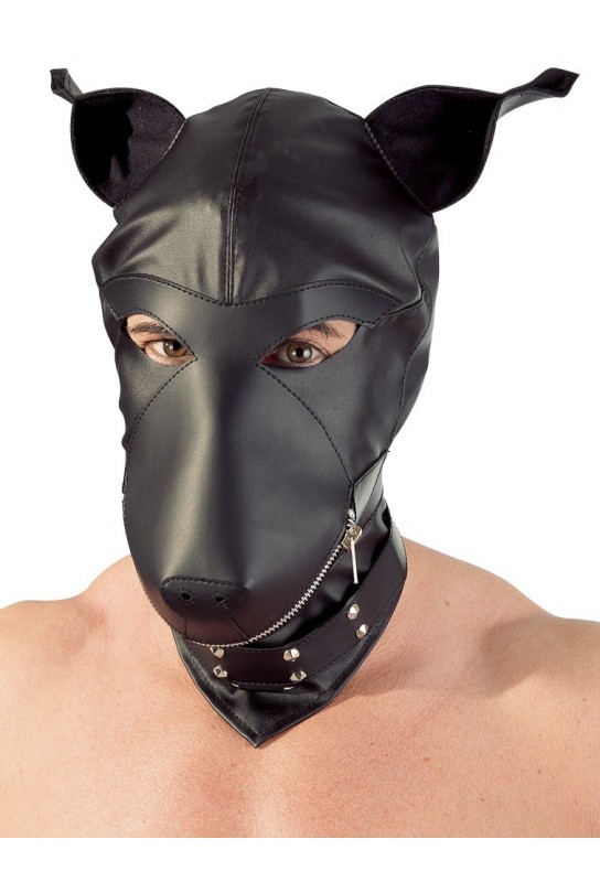 Cagoule Dog Fetish Simili noir 