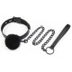 Collier et Laisse Ball Top Noir 