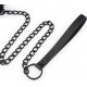 Collier et Laisse Ball Top Noir 
