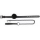 Collier et Laisse Ball Top Noir 