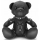 Ours en cuir Bendy The Bdsm Teddy Bear Noir 
