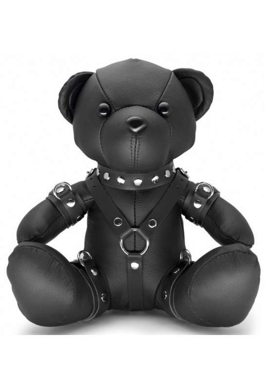 Ours en cuir Bendy The Bdsm Teddy Bear Noir 