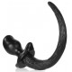 Plug Queue Puppy Tail Bulldog 11.5 x 6cm Noir 