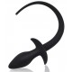 Plug Queue de chien silicone 7.5 x 3.1cm Noir 