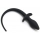 Plug Queue de chien silicone 7.5 x 3.1cm Noir 