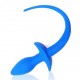 Plug Queue de chien silicone 7.5 x 3.1cm Bleu 