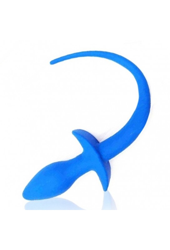 Plug Queue de chien silicone 7.5 x 3.1cm Bleu 