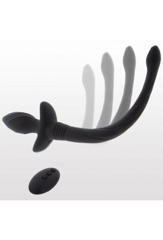 Plug Vibrant Queue de Chien Wiggle Tail 9 x 4cm Noir 