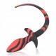 Plug Queue de chien Silicone 7.5 x 3.1cm Noir-Rouge 