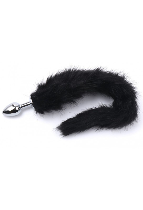 Plug Queue de Renard Fox 6 x 2.7 cm Noir 