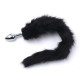 Plug Queue de Renard Fox 6 x 2.7 cm Noir 