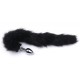 Plug Queue de Renard Fox 6 x 2.7 cm Noir 