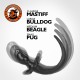 Plug Queue Puppy Tail Bulldog 11.5 x 6 cm Rouge 