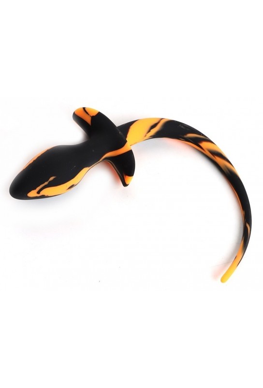 Plug Queue de chien Dog Tail 7.5 x 3.1cm Noir-Orange 