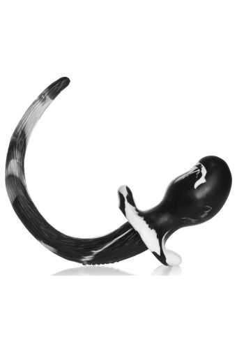 Plug Queue Puppy Tail Mastiff 12 x 7cm Noir-Blanc 