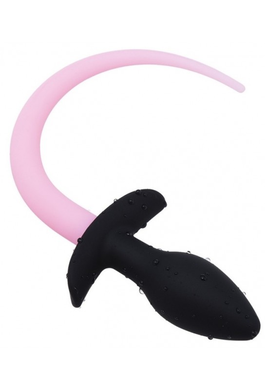 Plug Queue de chien phosphorescent Luminous Puppy 8 x 3.2cm Rose fluo 